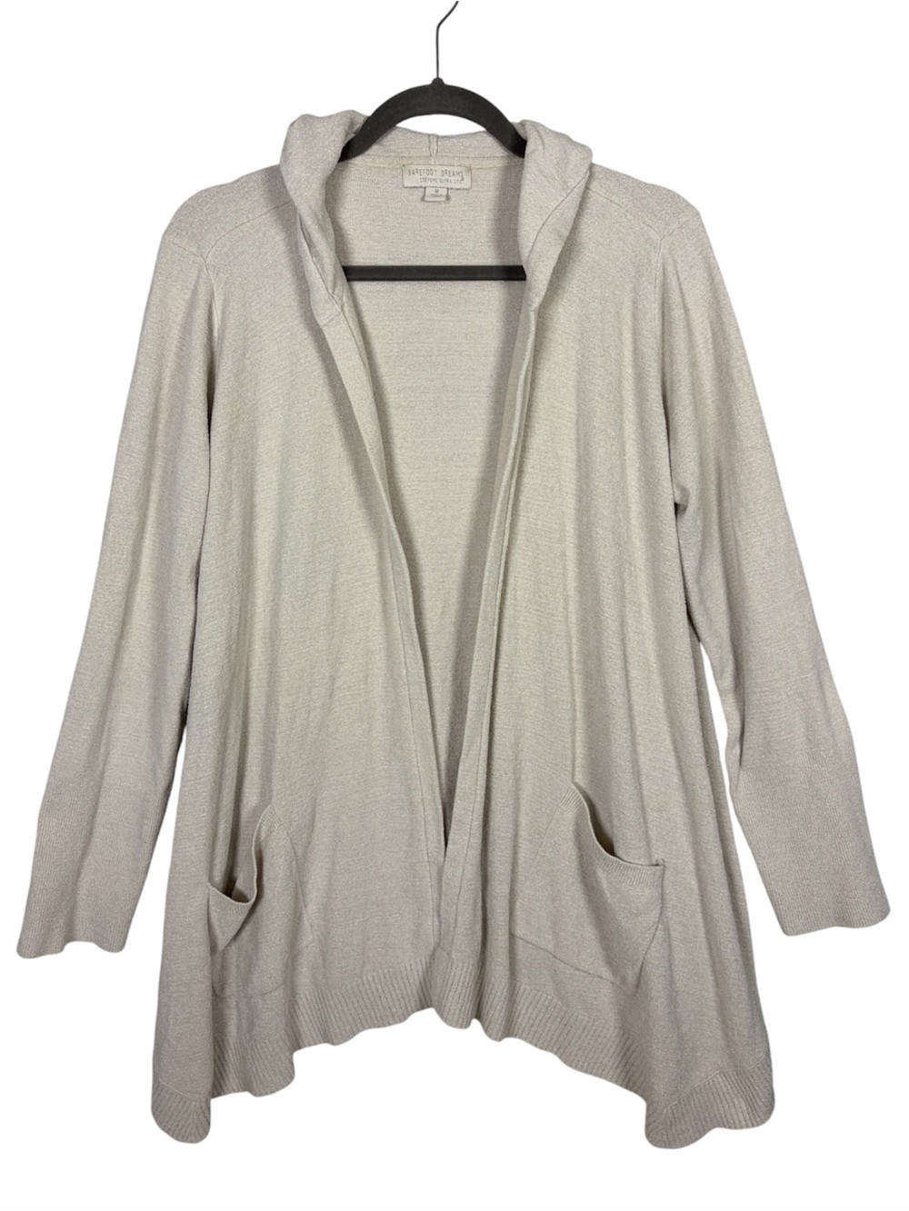 Barefoot Dreams CozyChic Ultra Lite Hooded Cardigan Medium Cream